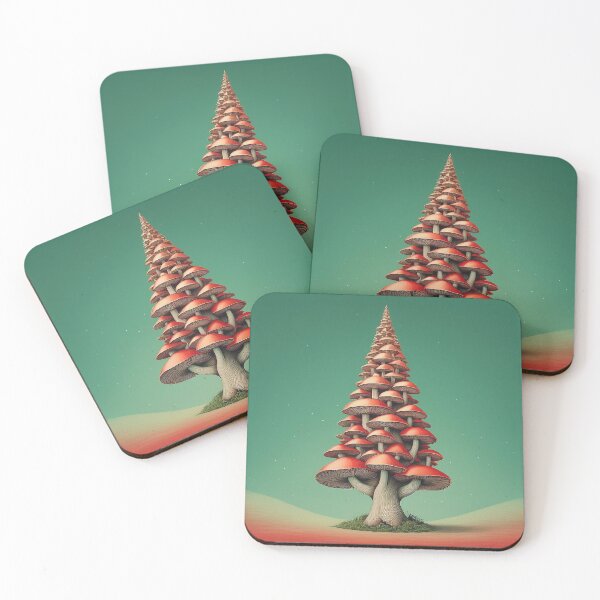 Item preview, Christmas Mushrooms Tree | Cozy Holiday Collection designed and sold by monkeybusiness.pt.