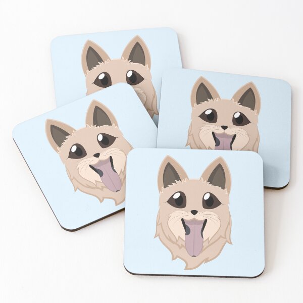 Item preview, Illustration of creme Eurasier dog face designed and sold by Knytt.