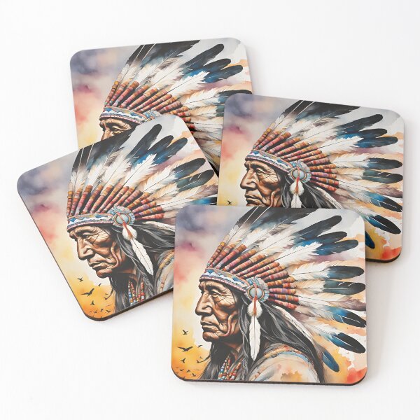 Item preview,  Native Indigenous Indian  Headdress Watercolor, American Indian Heritage Month designed and sold by KolorellaS.