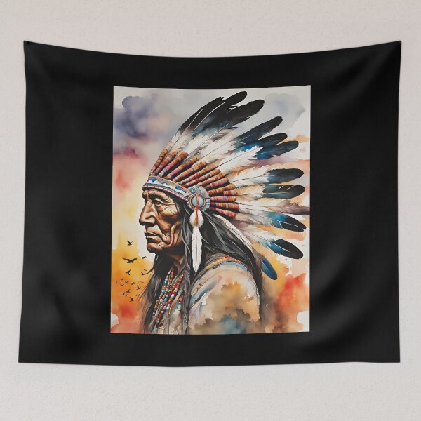 Item preview,  Native Indigenous Indian  Headdress Watercolor, American Indian Heritage Month designed and sold by KolorellaS.