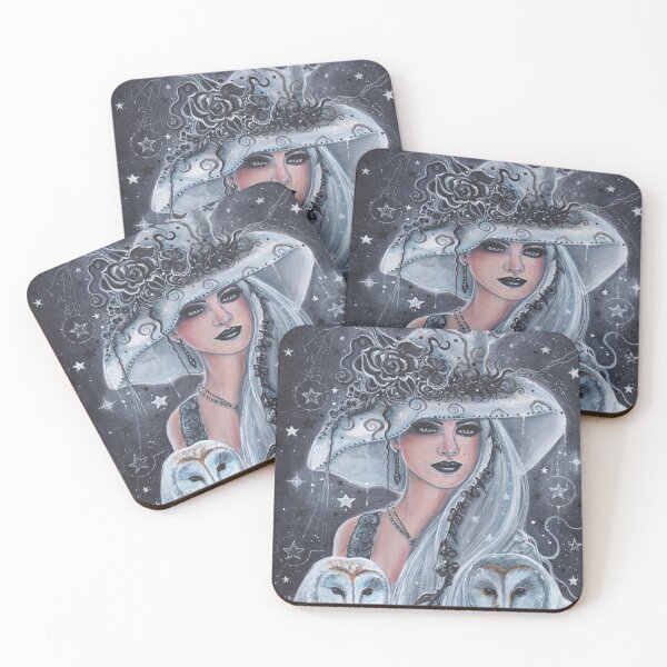 Item preview,  Halloween witch with barn owls by Renee Lavoie designed and sold by Renee Lavoie.