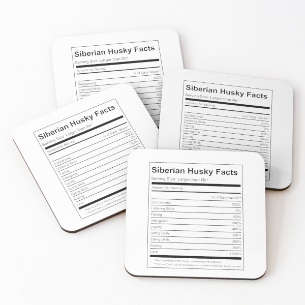 Item preview, Siberian Husky Fun Facts designed and sold by Becooldesing.