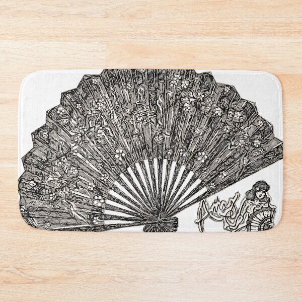 Item preview, Amy's tattoo Ink Inspiration fan B&W designed and sold by Hen-C-Art.