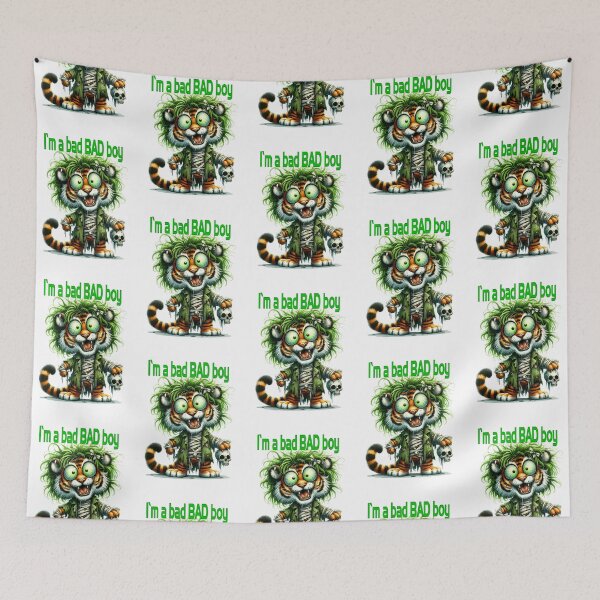 Item preview, The crazy tiger growls I`m a bad bad boy designed and sold by LoneAngel.