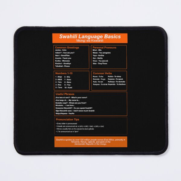 Item preview, Swahili Basics - Swahili Linguist designed and sold by HiddenVerb.