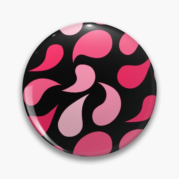 Item preview, Pink shades paisley seamless pattern print on black background designed and sold by SpinklyCreations.