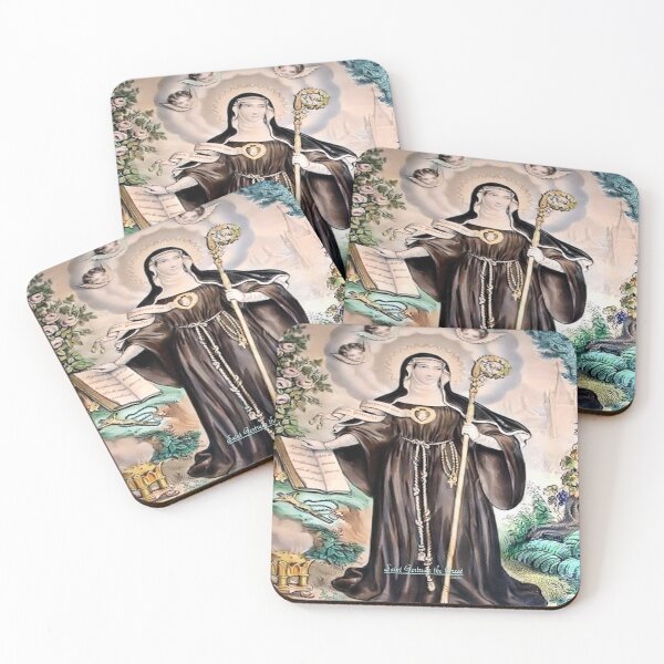 Item preview, Saint Gertrude the Great designed and sold by LitanyLane.