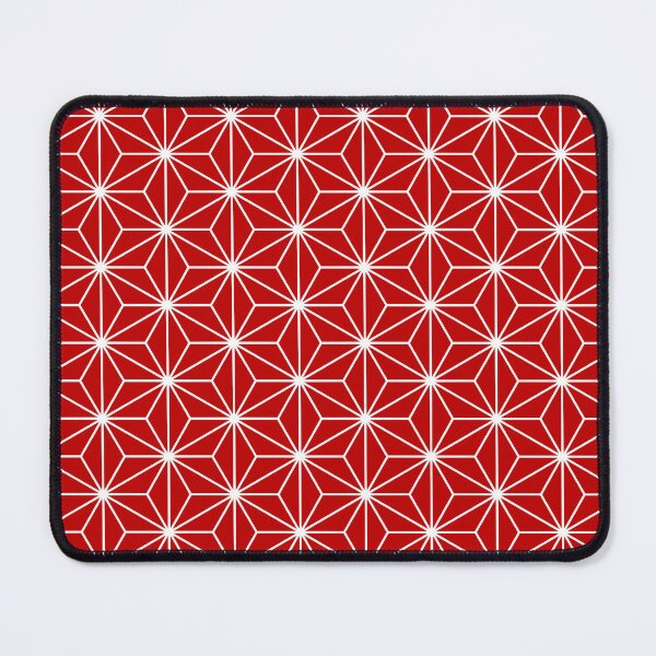 Item preview, White on Red Asanoha Japanese Pattern designed and sold by starrylite.