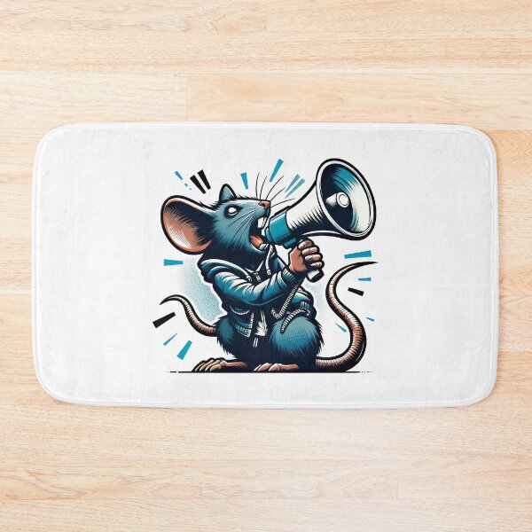 Item preview, Graffiti-Style Rat Shouting Through a Megaphone, Banksy inspired designed and sold by EdgyEdgeArt.