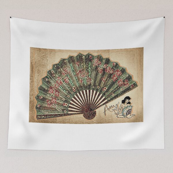 Item preview, Amy's tattoo Ink Inspiration fan vintage designed and sold by Hen-C-Art.