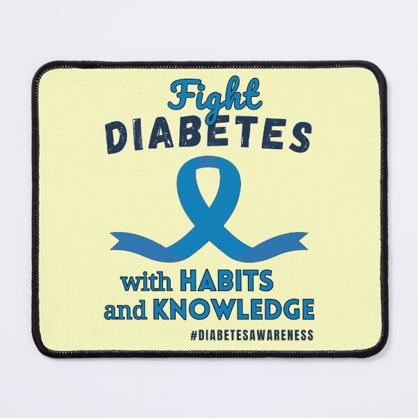Item preview, Diabetes Awareness- Fight Diabetes with Habits and Knowledge designed and sold by 5Petals.