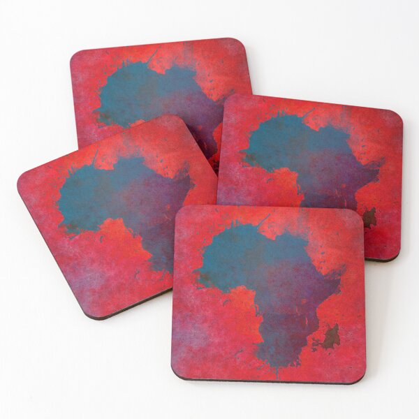 Item preview, Africa map 3D red blue #map #africa designed and sold by JBJart.