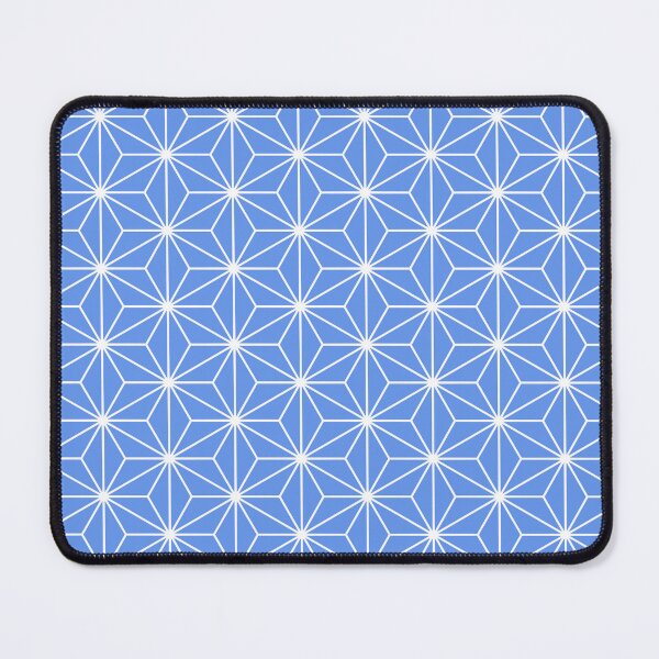 Item preview, White on Light Blue Asanoha Japanese Pattern designed and sold by starrylite.
