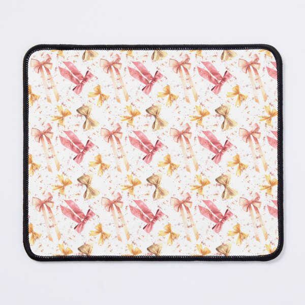 Item preview, Copy of Watercolor ribbons and bows seamless pattern. Red, golden, beige Hand drawn coquette illustration designed and sold by BartolArt.