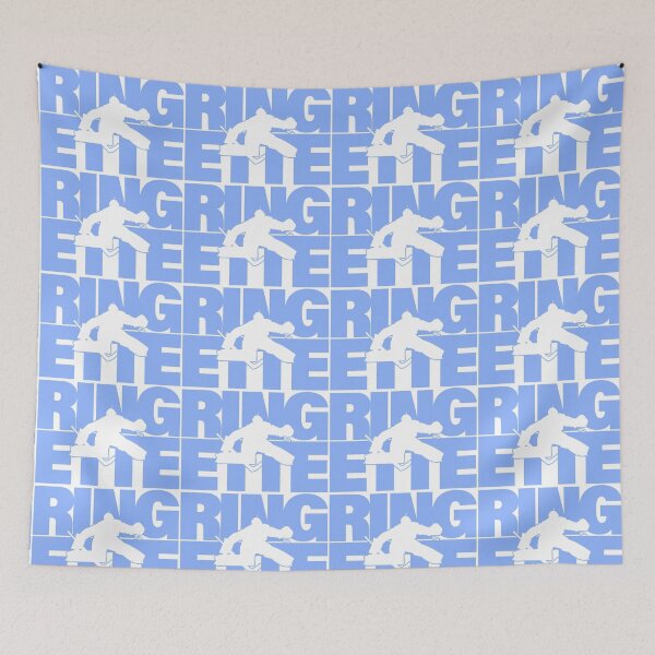 Item preview, Ringette goalie light blue silhuette designed and sold by EmeraldeaArt.