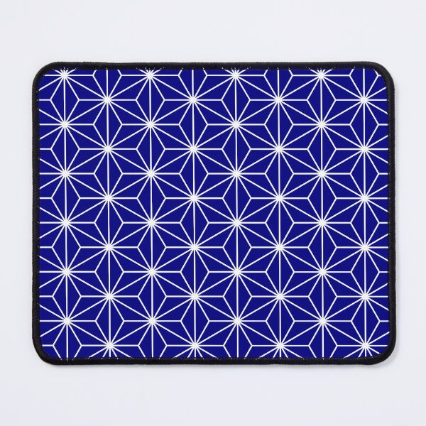 Item preview, White on Blue Asanoha Japanese Pattern designed and sold by starrylite.