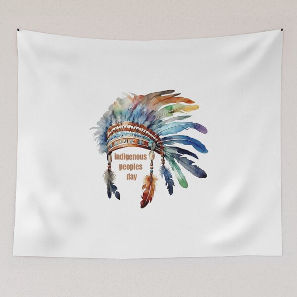 Item preview,  Indian  Headdress Watercolor,   Native Indigenous , American Indian Heritage Day designed and sold by KolorellaS.