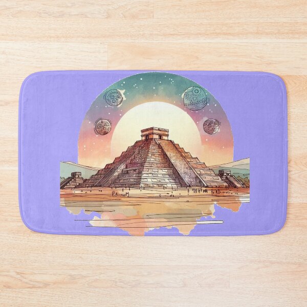 Item preview, 3D Sketch of Teotihuacán - The Ancient City of the Sun and Moon Pyramids,  designed and sold by PaintMeWorld.