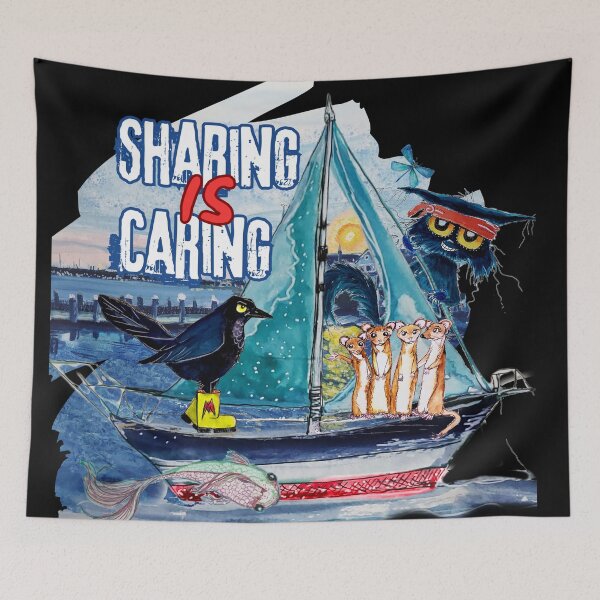 Item preview, Ninja Cat - Sharing IS Caring designed and sold by Christi  Neff.