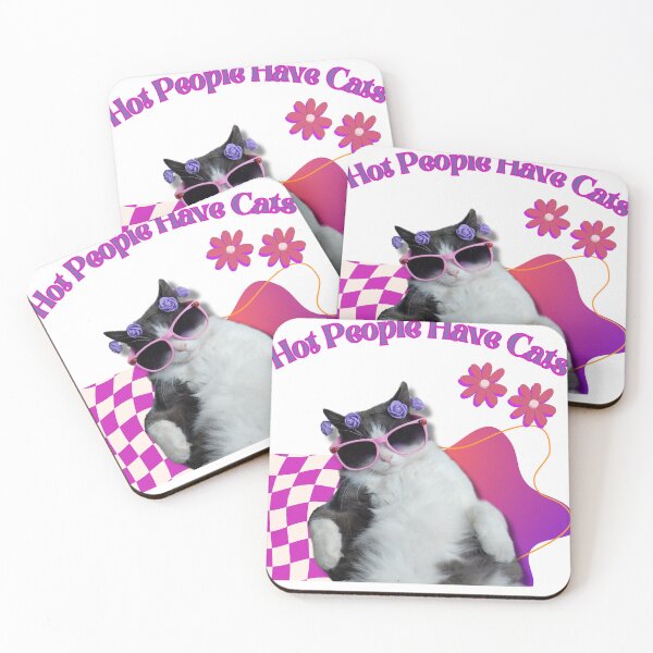Item preview, La gente guapa tiene gatos - Onda morada designed and sold by Cat Babe.