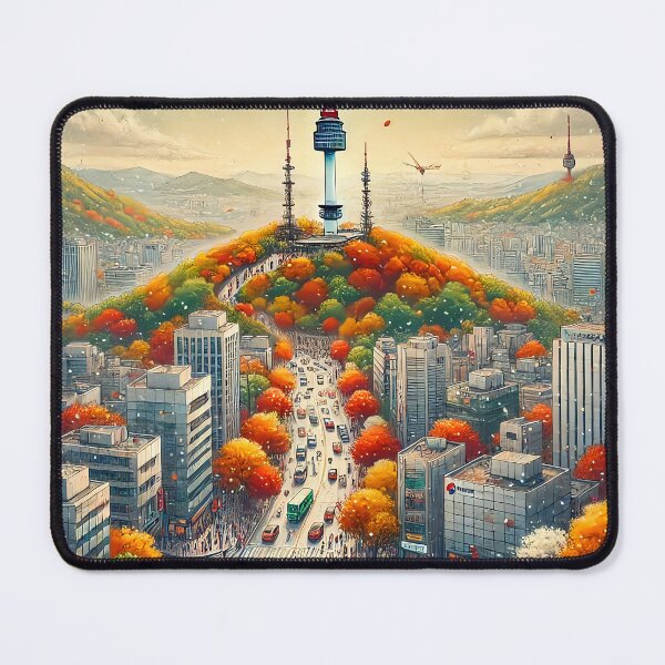 Item preview, Seoul N Tower Autumn designed and sold by unrealartwork.