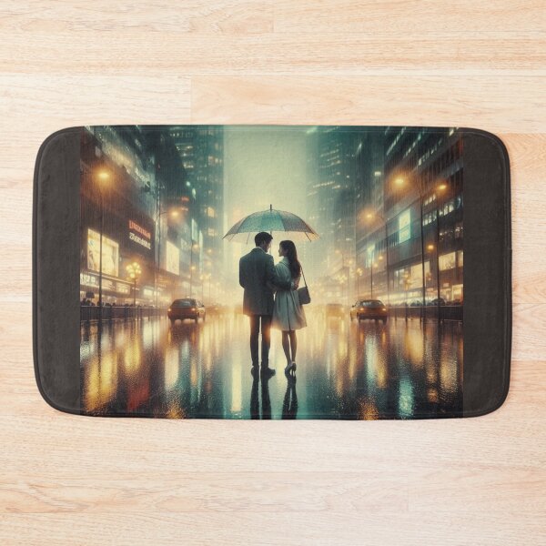 Item preview, City Nights: Love Under an Umbrella Loving Couple designed and sold by choder61.