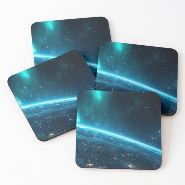 Item preview, Earth’s Horizon with Dazzling Aurora and Starry Sky designed and sold by lematworks.