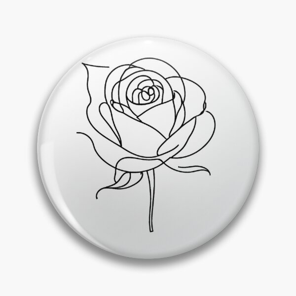 Item preview, simple rose art line designed and sold by GeoSketchWear.
