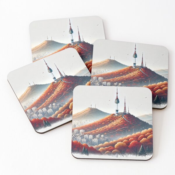 Item preview, Autumn N Seoul Tower Illustration designed and sold by unrealartwork.