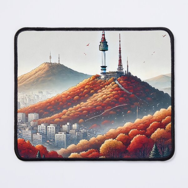 Item preview, Autumn N Seoul Tower Illustration designed and sold by unrealartwork.
