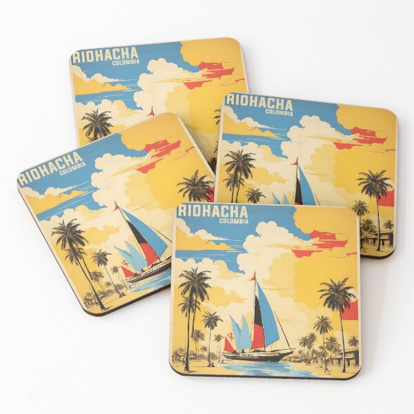 Item preview, Riohacha Colombia Retro Vintage Poster Tourism designed and sold by TravelersGems.