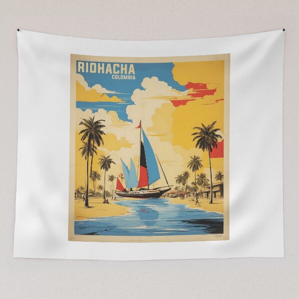 Item preview, Riohacha Colombia Retro Vintage Poster Tourism  designed and sold by TravelersGems.