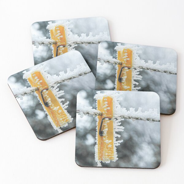 Item preview, Frozen Yellow Clothespin on the Line designed and sold by Eva Studená Photography.