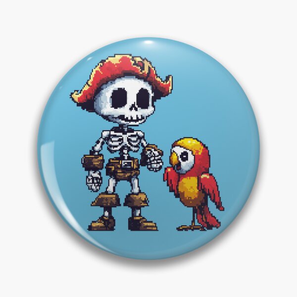 Item preview, Dúo de esqueleto pirata y loro designed and sold by Anwit.