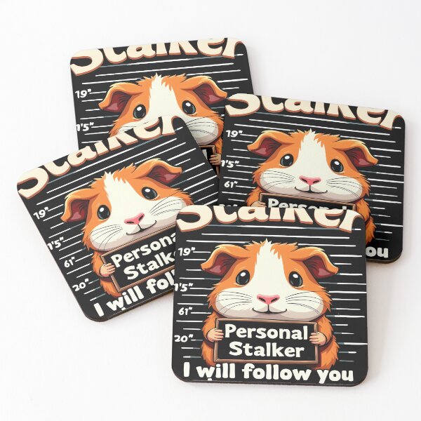 Item preview, Personal Stalker Guinea Pig Funny Pet Humor designed and sold by lpsubcult.