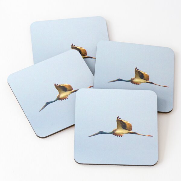 Item preview, Black-necked Stork (Jabiru) in flight designed and sold by BirdsAlive.