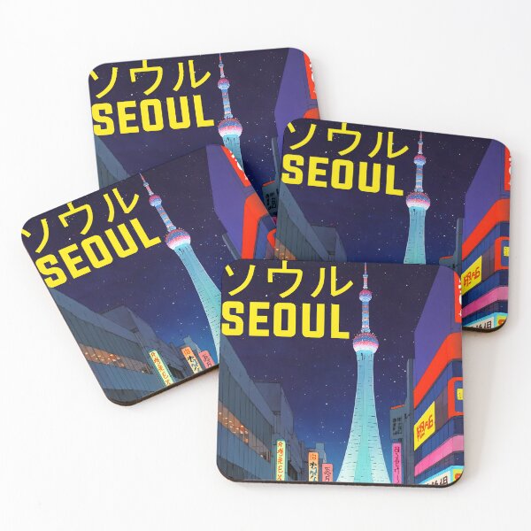 Item preview, Seoul South Korea Retro Anime 80s Vintage Travel designed and sold by Retro-Anime9.