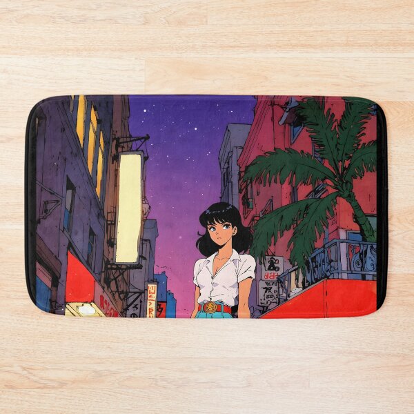 Item preview, Bourbon Street New Orleans USA Retro Anime Girl 80s Vintage Travel designed and sold by Retro-Anime9.