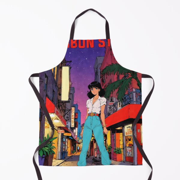 Item preview, Bourbon Street New Orleans USA Retro Anime Girl 80s Vintage Travel designed and sold by Retro-Anime9.