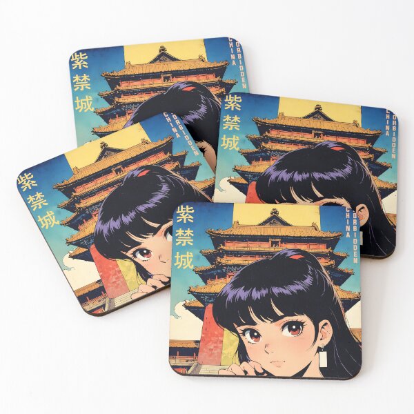 Item preview, Forbidden City Beijing China Retro Anime Girl 80s Vintage Travel designed and sold by Retro-Anime9.