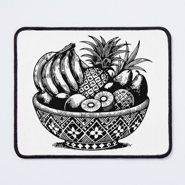 Item preview, Bowl of Bounty: A Tropical Feast in Black and White designed and sold by Carocas20.