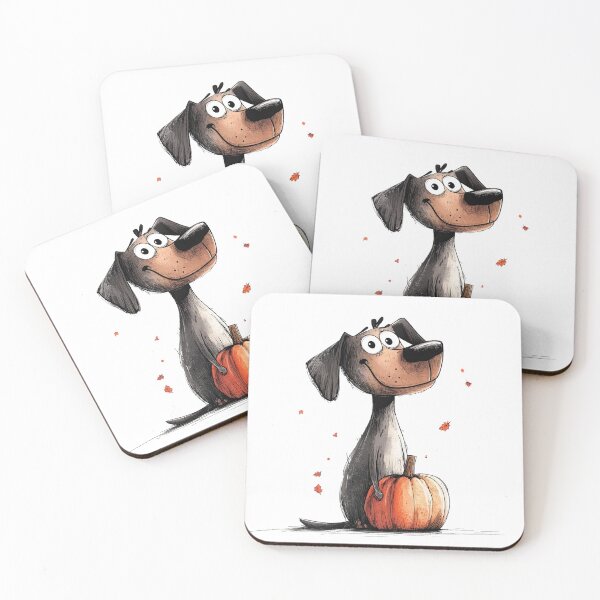 Item preview, Cute dog puppy with pumpkin Halloween designed and sold by anetazakova.