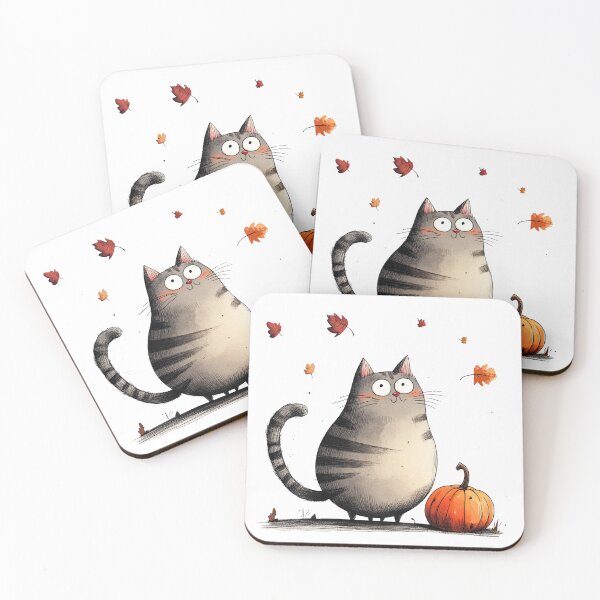 Item preview, Cute cat with pumpkin Halloween designed and sold by anetazakova.