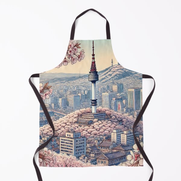 Item preview, Cherry Blossom N Seoul Tower designed and sold by unrealartwork.