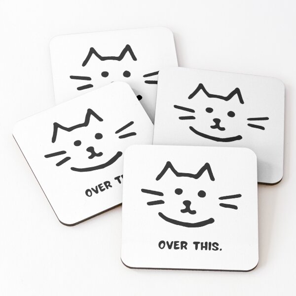 Item preview, Over This. Funny Cat designed and sold by MintMochaMatcha.