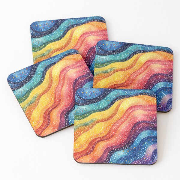 Item preview, Colorful Watercolor Waves Abstract Art designed and sold by solynneart.