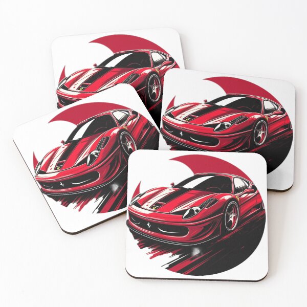 Item preview, Red Ferarri in a Circle Art designed and sold by GeneralDaily.