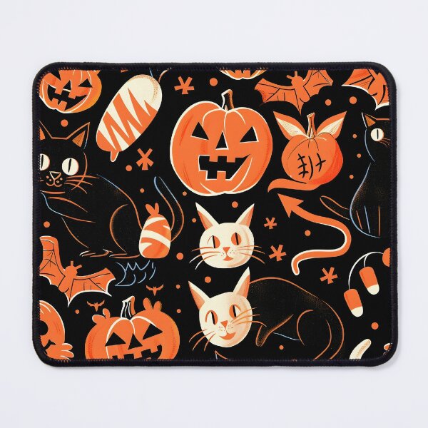 Item preview, Cute Pumpkin and Cat Pattern designed and sold by dcrc.
