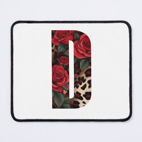 Item preview, Leopard Print Rose Monogram D designed and sold by Yviemakes.