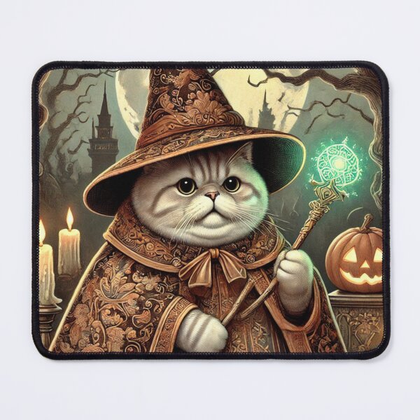 Item preview, Kitty wizard prepares for Halloween designed and sold by Purpleflex.